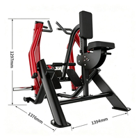 Rameur commercial à charge libre robuste pour exercices dorsaux, entraînement de force, équipement de fitness professionnel pour salle de sport