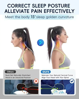 Prix usine OEM ODM Oreiller orthopédique ergonomique en mousse à mémoire de forme à contour cervical Marine/Personnage pour le confort du sommeil et le soutien du cou