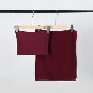 حجابات شيفون خفيفة عالية الجودة، أوشحة شيفون فاخرة مطرزة باللؤلؤ للنساء المسلمات - Product Image 5