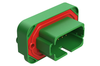 Conector Original Amphenol AT15-18PC-BM02BK de 18 Vías, Recto, para Montaje en PCB, Tipo C, Chapado en Oro, Negro # 16 Contactos