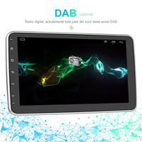Autoradio universel 10'' 1DIN, autoradio HD tactile, lecteur multimédia MP5, récepteur FM, Bluetooth, Carplay, audio/caméra de recul