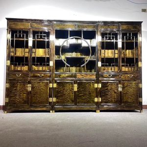 Golden Nanmu Big Yeonan Gloomy Multi-function Fujian Origin Office <b>Desk</b> Full Solid Wood Chinese Classical Study High-end 998 Gol - Product Image 4