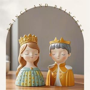 Macetas de plantas King y Queen ROOGO, figura novedosa, caja de plantas de aire, accesorios de escritorio, maceta de Cactus suculenta - Product Image 2