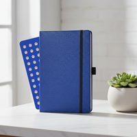 Carnet de notes A6 personnalisable avec reliure cousue, couverture en cuir PU, sangle élastique, écologique, logo de marque personnalisé