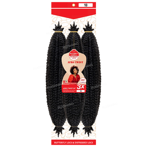 Mayorista 3X Preseparado Springy Afro Twist para Locs suaves desgastados Negro natural 3 en 1 Marley Twist Extensión de cabello trenzado - Product Image 5