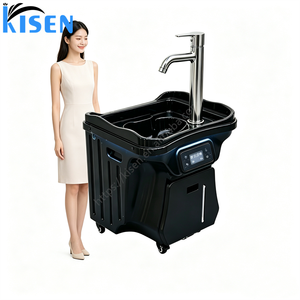 KISEN Lavacabezas Portátil Moderno para Salón de Belleza, Tazón Móvil para Spa Capilar, Lavabo Portátil para Silla de Lavado de Cabello - Product Image 3