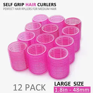 Custom Hair Roller Self-adhesive Hair Curler Hook And Loop Tape Sticky Curling Rod