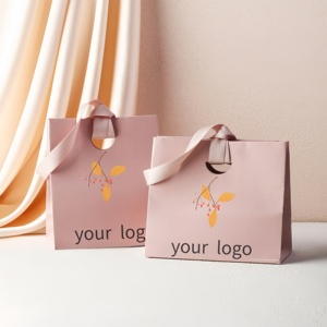 Sacs en papier personnalisés pour le shopping, l'emballage de vêtements, les sacs à main, les sacs cadeaux pliables avec votre propre logo - Product Image 2