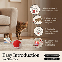 Venta Directa de Fábrica: Juguetes para Mascotas, Pelota con Plumas, Pelota Inteligente Automática Interactiva para Perros, Pelota Eléctrica Rápida para Gatos