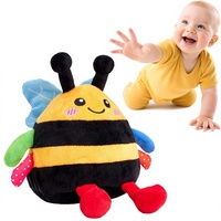 Hahaland Peluche Abeille Musicale et Vibrante pour le Temps sur le Ventre, 6-12 Mois, 31-50cm, Unisexe, Cadeau pour Bébé
