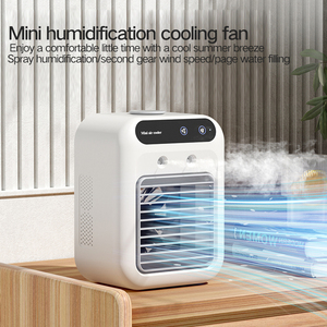 Chất lượng tốt làm mát không khí Fan xách tay cá nhân Máy tính để bàn fan hâm mộ với nước Mist Spray ánh sáng ban đêm điều hòa không khí - Product Image 5