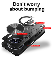 Casing ponsel TPU dapat diputar 360, pelindung ponsel tahan guncangan TPU PC untuk OPPO Realme 12 Pro + Realme 12 5G Realme C67 4G