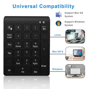 Bluetooth Number Pad Numpad Numeric <b>Keyboard</b> for mac ipad Laptop Desktop - Product Image 3