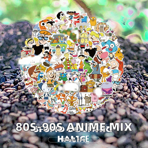 ใหม่50ชิ้นผสม80S และ90s อะนิเมะคลาสสิกและสหรัฐอเมริกาการ์ตูนไวนิลสติกเกอร์สำหรับของขวัญส่งเสริมการขาย - Product Image 3