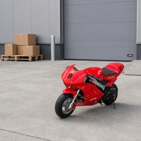 Mini moto 49cc pour enfants, vitesse maximale 50 km/h, démarrage par lanceur, frein à disque, moto tout-terrain pour enfants
