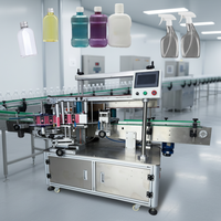 Machine d'étiquetage pour bouteilles plates, bouteilles rondes, canettes, applicateur d'étiquettes pour boissons, imprimante d'étiquettes pour emballages cosmétiques, machine à autocollants