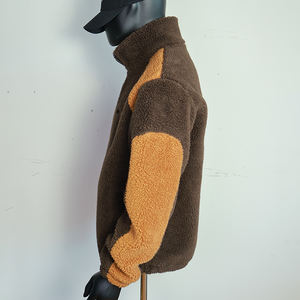 <span class=keywords><strong>OEM</strong></span> 맞춤 제작 남성용 겨울 코트 플리스 자켓 단색 포켓 집업 자켓 공장 맞춤 셰르파 플리스 자켓 - Product Image 4