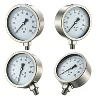 Lower Mount Stainless Steel 316L Bourdon Tube Shockproof Pressure Gauge Dual Scale 1.0%/1.6% Accuracy Custom Range ZHONG XIN