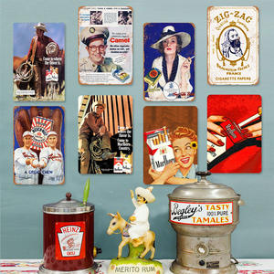 ป้ายโลหะวินเทจลายยาสูบ สำหรับตกแต่งบ้าน ร้านค้า โรงรถ ห้องสูบบุหรี่ งานศิลปะโลหะติดผนัง ป้ายโลหะสั่งทำ ป้ายโลหะลายซิการ์ - Product Image 3