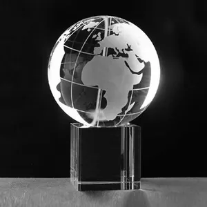 MH-Q0237 透明水晶玻璃地球地球水晶世界地球球