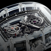 Reloj Bonest Gatti First Real Tourbillon con Caja Transparente, Relojes Automáticos de Lujo de Alta Gama BG7001