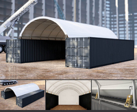 Abri de stockage industriel en PVC à structure simple, type dôme, pour protection solaire, 80 pieds x 80 pieds, pour conteneurs et garages