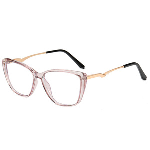 กรอบแว่นตา Cat Eye รุ่น 1902 เลนส์เคลือบป้องกันแสงสีฟ้า สำหรับผู้หญิง กรอบโลหะเต็มวง - Product Image 3