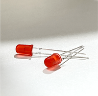 Diode LED rouge diffuse à clignotement rapide 5mm 2.0HZ 1/8 12V 620-630nm 300-400mcd 180mW 60° pour indicateur