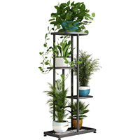 Offres Spéciales support de plante en métal de haute qualité 4 niveaux 5 pots de fleurs multiples étagère de jardinière intérieure et extérieure