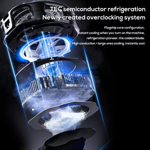 MEMO CX10 Nuevo Diseño Tres Estilos RGB <span class=keywords><strong>LED</strong></span> Pantalla de Temperatura Magnética y con Clip Enfriador de Teléfono Ventilador de Refrigeración Móvil para Juegos - Product Image 5
