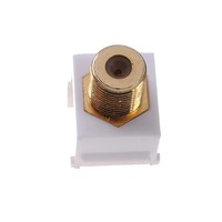 Connecteur Keystone F Type en Cuivre Standard US, Coupleur Jack-Jack AAK-036G/CU, Connecteur Femelle Encastrable en Plastique ABS pour Audio/Vidéo