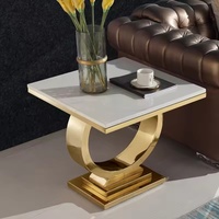 Ensembles de meubles de salon modernes et luxueux Tables d'appoint en marbre élégantes pour centre à manger et tables d'appoint Meubles de maison