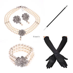 Collier de perles de mariage ECOPARTY argent perles blanches ensembles de bijoux de mariée colliers ras du cou superposés bijoux de mariage pour femmes - Product Image 2