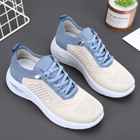 Sepatu wanita baru DN 2025, sepatu kasual berbahan mesh dengan tali, sol empuk, sepatu olahraga wanita