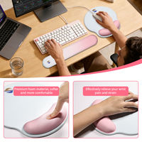 Ensemble de tapis de souris et de clavier en mousse à mémoire de forme personnalisée Dessin animé Nouveau clavier d'ordinateur Base en caoutchouc antidérapante Tapis de souris de jeu pour le bureau à domicile
