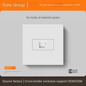 Enchufe de pared universal para el hogar, con un solo puerto, tipo escalera, para computadora, con un solo puerto de datos, RJ45, para Internet. - Product Image 4