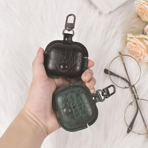 Étui pour écouteurs sans fil en cuir motif crocodile housse de protection pour <span class=keywords><strong>Apple</strong></span> <span class=keywords><strong>Air</strong></span> <span class=keywords><strong>1</strong></span> 2 3 <span class=keywords><strong>Air</strong></span> Pods étui de transport - Product Image 2