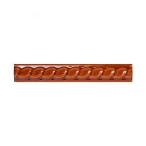 Bordatura in terracotta 3 x 20 cm, spessore 6 mm, lucida, bordi rettificati per piastrelle da patio - Product Image 4