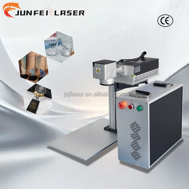 JUNFEI JPT 1064um Laser Marking Machines 20W/60W/100W 2.5D 3D Laser Engraving Metal Raycus Fiber Laser Desktop Logo Marking