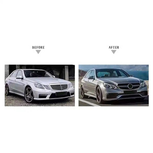 Coche Kit de cuerpo para Mercedes-Benz W212 Clase E E63 amg kit de cuerpo viejo actualizar a nuevo parachoques assy con rejilla Hood guardabarros 14-16 - Product Image 5