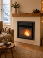 Chauffage à air forcé, télécommande automatique, minuterie WIFI, haute efficacité pour foyer domestique, insert de poêle à granulés de bois