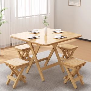 Mesa de Jantar Dobrável Moderna em Madeira Sólida, Mesa de Jantar Portátil com Logo Personalizado, Mesa de Jantar OEM com Logo - Product Image 4