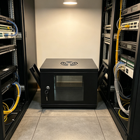 Mini porte avant en verre maillé pour rack de serveur 6U, rails réglables, service OEM personnalisé, fabrication laser de tôles