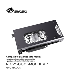 Bloque de Refrigeración Líquido para Tarjeta Gráfica Bykski N-GV5080GMOC-X-V2 RGB para <span class=keywords><strong>GIGABYTE</strong></span> RX 5080 XT Gaming OC 16G - Product Image 1