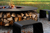 CRUISE Foyer de table Barbecue à bois Chauffage de jardin en métal Feu de camp extérieur Grill en fer Table de foyer au propane personnalisée