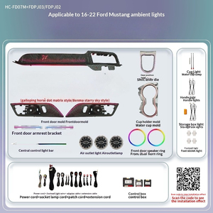 Kit d'éclairage d'ambiance pour console centrale et portières Mustang, contrôle multi-zones, LED pour sorties d'air, 100% Plug & Play, <span class=keywords><strong>application</strong></span> intelligente, directement de l'usine - Product Image 2