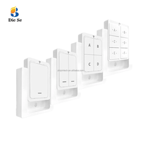 Interruptor de Luz Inalámbrico de Pared RF 433MHz, Alcance de 10-50m, 6V Máx., 1/2/3/4/6 Canales para Lámpara LED