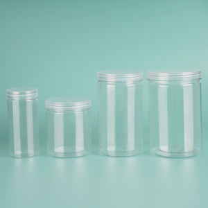 100ml 150ml 200ml 250ml 300ml पारदर्शी पीईटी प्लास्टिक कॉस्मेटिक क्रीम जार खाद्य भंडारण पैकेजिंग जार पीपी ढक्कन के साथ - Product Image 1