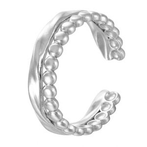Double Layered <b>Ring</b> Gold <b>Silver</b> Line <b>Ring</b> <b>Adjustable</b> and Non Fading Stainless Steel <b>Rings</b> Jewelry for Women - Product Image 5