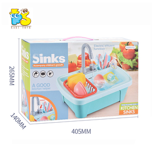 Ensemble de cuisine en plastique pour enfants, jeu de simulation, robinet réel, jouet de lavage, jeu de rôle, évier électrique jouet - Product Image 3